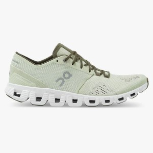 Green / White Men's On Running Cloud X 2 Road Running Shoes | 3095187_PH