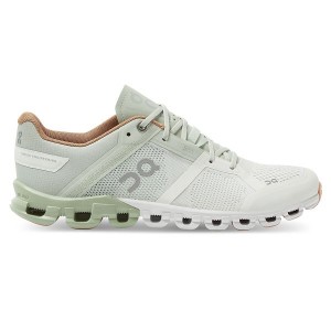 Green / White Women's On Running Cloudflow 2 Road Running Shoes | 9375461_PH