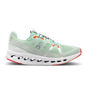 Green / White Women's On Running Cloudsurfer Road Running Shoes | 6701548_PH