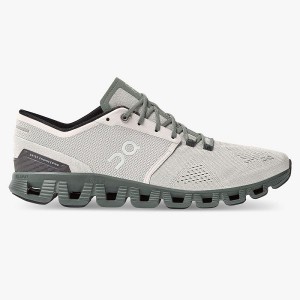 Grey / Olive Men's On Running Cloud X 2 Road Running Shoes | 7356842_PH