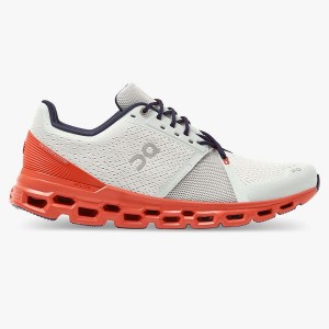 Grey / Orange Men's On Running Cloudstratus 1 Road Running Shoes | 2503497_PH