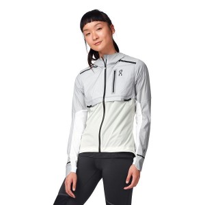 Grey / White Women's On Running Weather Jackets | 4593682_PH