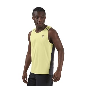 Light Green / Black Men's On Running Tank-T Tanks | 5097618_PH