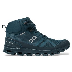 Navy Men's On Running Cloudrock Waterproof Hiking Boots | 7206918_PH