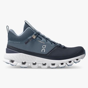 Navy Women's On Running Cloud Hi Waterproof Sneakers | 2847690_PH