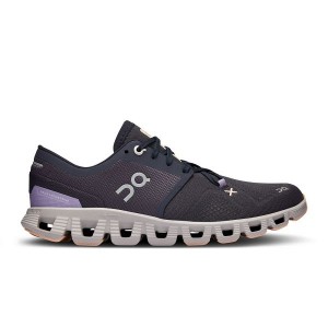 Navy Women's On Running Cloud X 3 Road Running Shoes | 9621530_PH