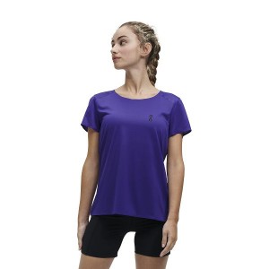 Navy Women's On Running Performance-T 2 T Shirts | 3752961_PH