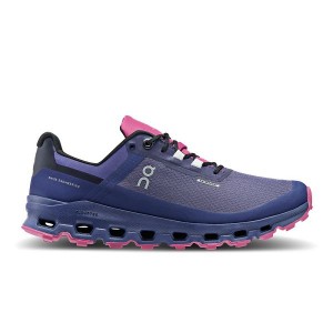 Navy / Pink Women's On Running Cloudvista Waterproof Hiking Shoes | 4796258_PH