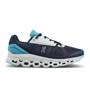 Navy / blue Men's On Running Cloudstratus Road Running Shoes | 5713689_PH