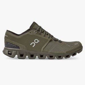 Olive Men's On Running Cloud X 2 Road Running Shoes | 3957281_PH