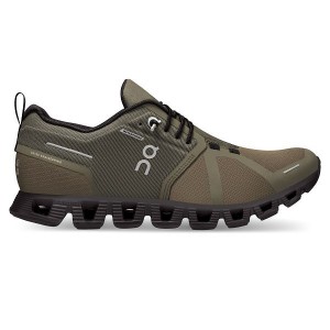 Olive / Black Women's On Running Cloud 5 Waterproof Sneakers | 7460821_PH