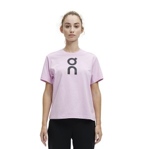 Pink Women's On Running Graphic-T 1 T Shirts | 6893214_PH