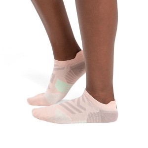 Pink / Green Women's On Running Performance Low Socks | 9507148_PH