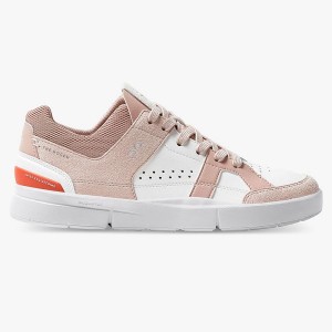 Rose / White Women's On Running THE ROGER Clubhouse Sneakers | 7148259_PH