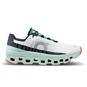 White Men's On Running Cloudmonster Road Running Shoes | 2978354_PH