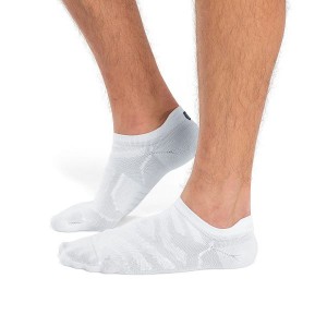 White Men's On Running Performance Low Socks | 2413876_PH