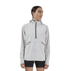 White Women's On Running Waterproof Anorak Jackets | 9048237_PH