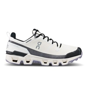 White / Black Men's On Running Cloudwander Waterproof Hiking Shoes | 5689134_PH