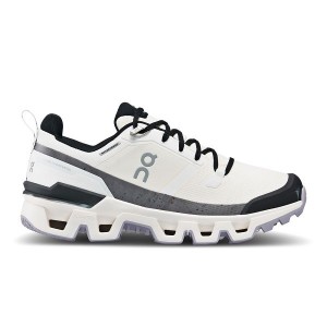 White / Black Women's On Running Cloudwander Waterproof Hiking Shoes | 5708421_PH