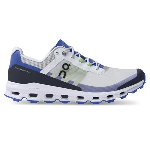 White / Blue Men's On Running Cloudvista Hiking Shoes | 615973_PH