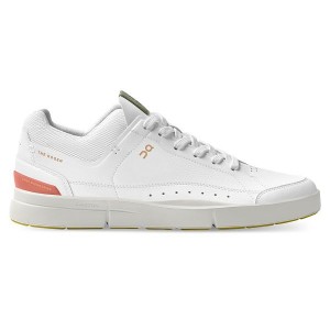 White / Coral Men's On Running THE ROGER Centre Court Sneakers | 6270534_PH