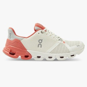 White / Coral Women's On Running Cloudflyer 3 Road Running Shoes | 7914352_PH