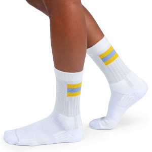 White / Mustard Women's On Running Tennis Socks | 1326407_PH