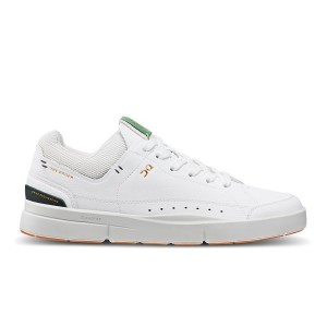 White / Olive Men's On Running THE ROGER Centre Court Sneakers | 8173650_PH