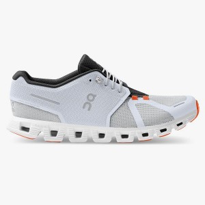 White / Orange Men's On Running Cloud 5 Push Walking Shoes | 2347960_PH