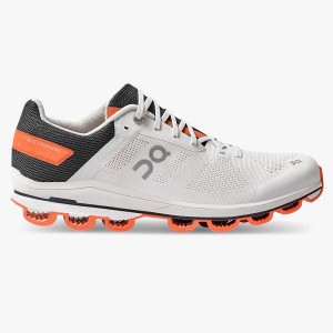 White / Orange Men's On Running Cloudsurfer 6 Road Running Shoes | 4189037_PH