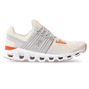 White / Orange Men's On Running Cloudswift Road Running Shoes | 3584261_PH