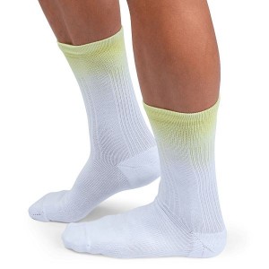 White / Yellow Men's On Running All-Day Socks | 5297413_PH