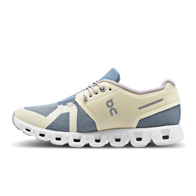 Beige / Blue Women's On Running Cloud 5 Combo Sneakers | 8356129_PH