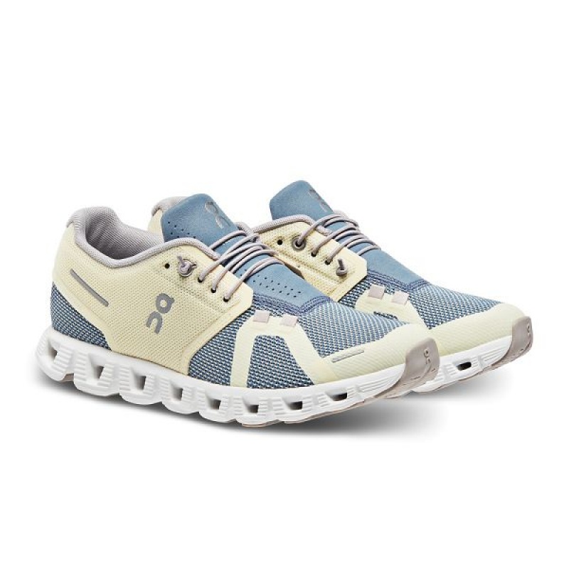 Beige / Blue Women's On Running Cloud 5 Combo Sneakers | 8356129_PH