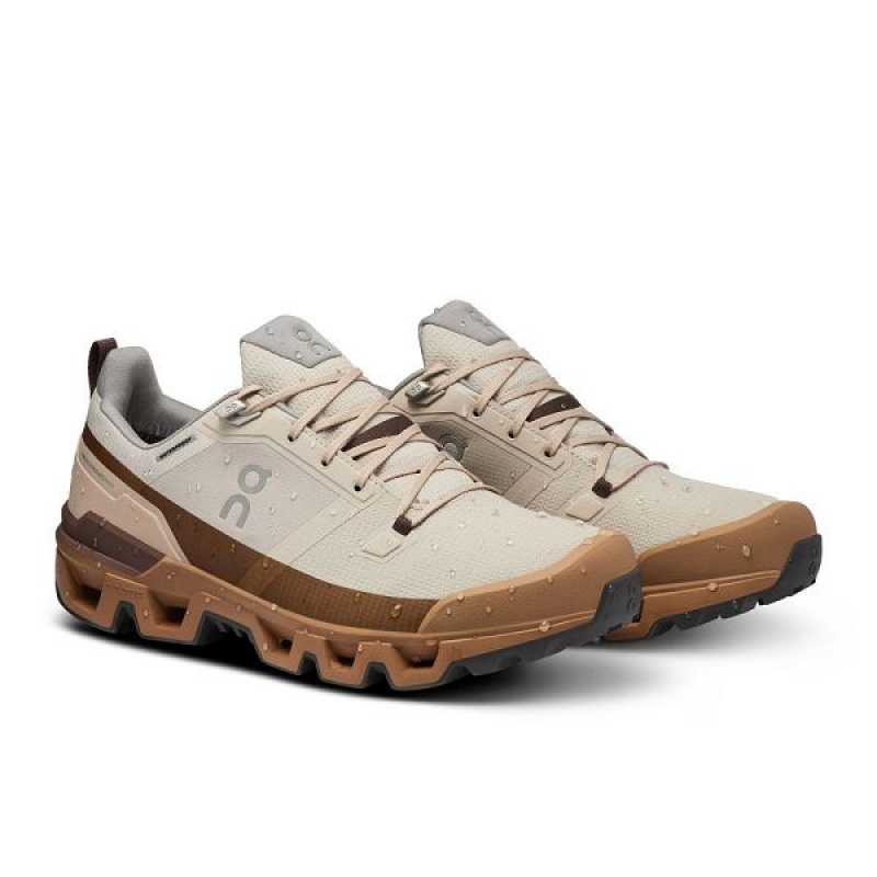 Beige / Brown Men's On Running Cloudwander Waterproof Hiking Shoes | 1830924_PH