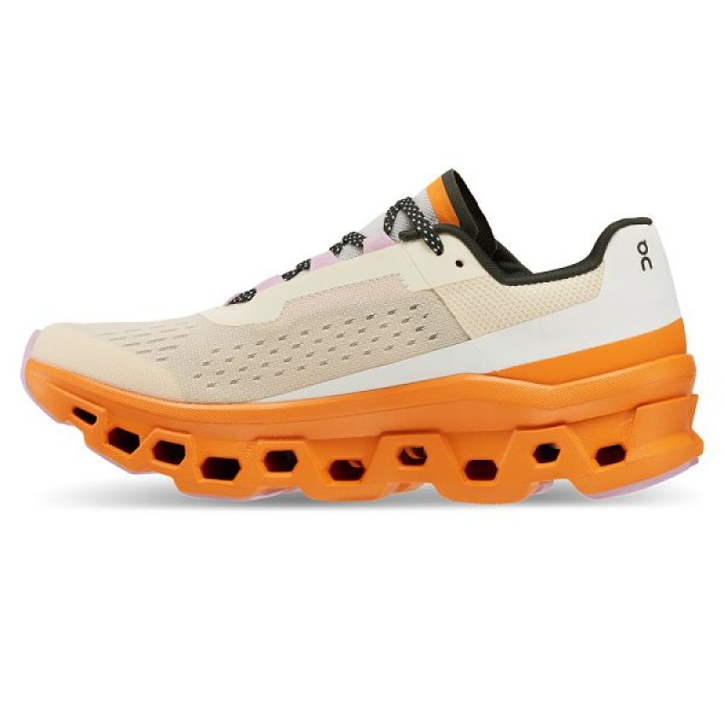 Beige / Orange Women's On Running Cloudmonster Road Running Shoes | 2563819_PH