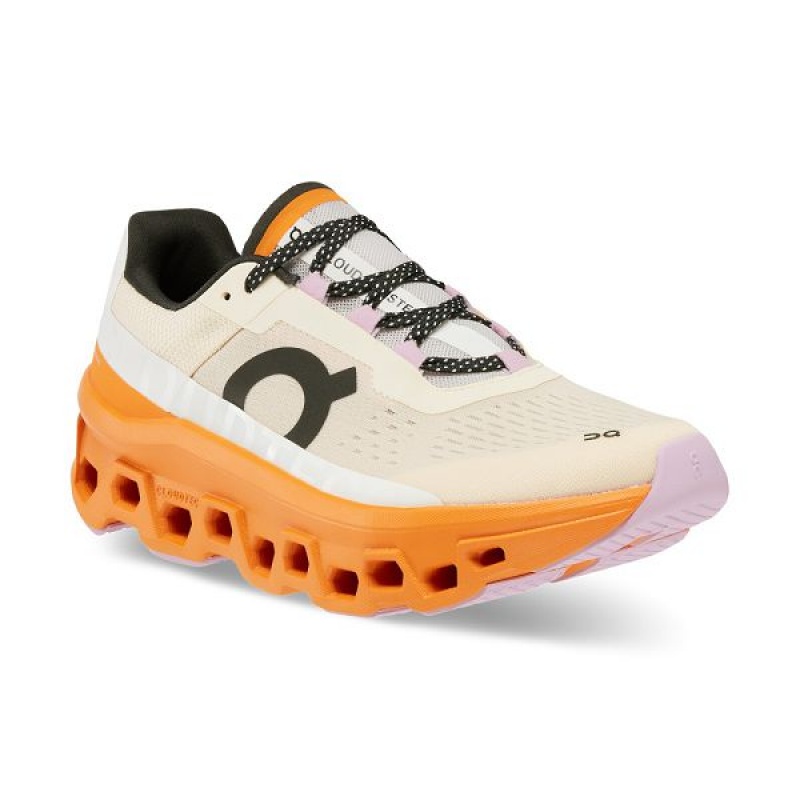 Beige / Orange Women's On Running Cloudmonster Road Running Shoes | 2563819_PH