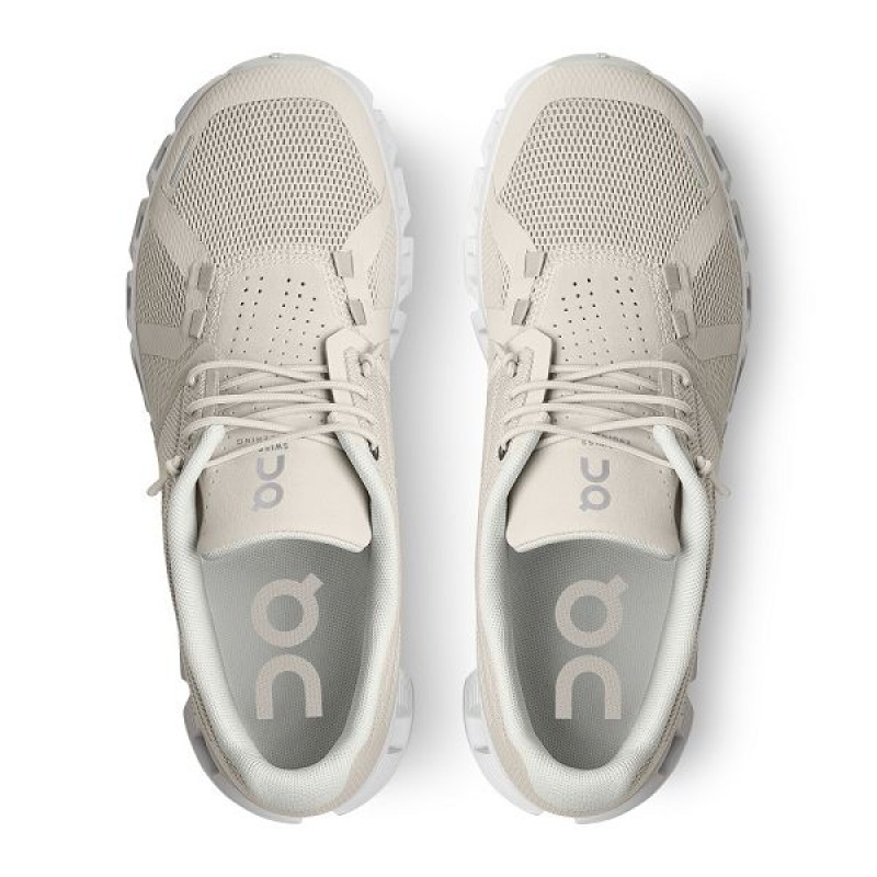 Beige / White Women's On Running Cloud 5 Sneakers | 631745_PH