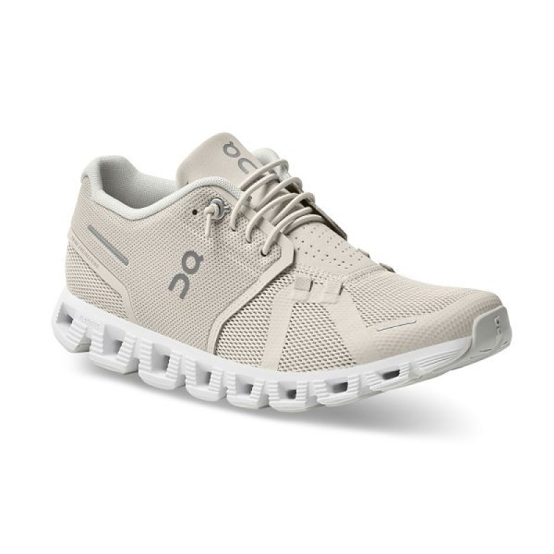 Beige / White Women's On Running Cloud 5 Sneakers | 631745_PH