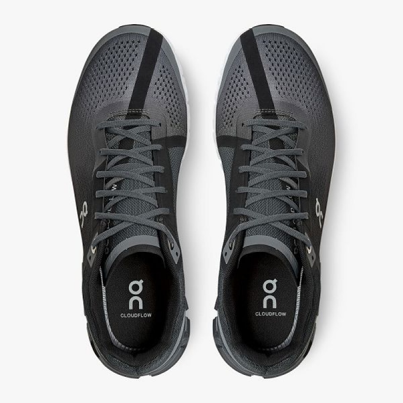 Black Men's On Running Cloudflow Wide Road Running Shoes | 6918527_PH