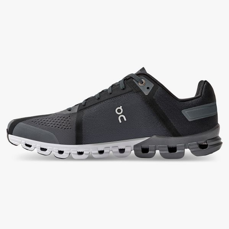 Black Men's On Running Cloudflow Wide Road Running Shoes | 6918527_PH