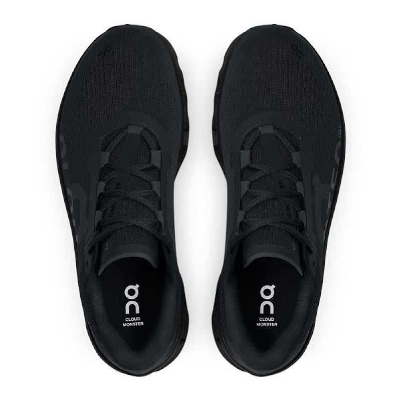 Black Men's On Running Cloudmonster Road Running Shoes | 3095247_PH