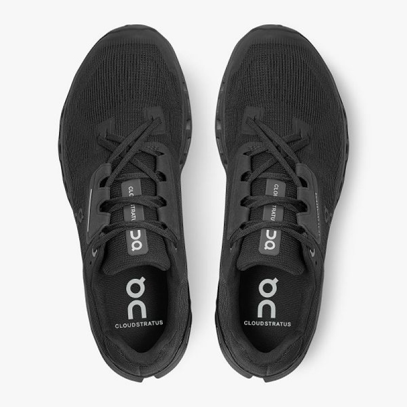 Black Men's On Running Cloudstratus 2 Road Running Shoes | 7650432_PH