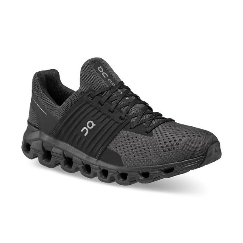 Black Men's On Running Cloudswift Road Running Shoes | 8239715_PH