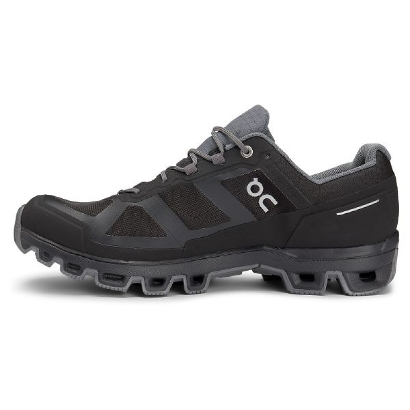 Black Men's On Running Cloudventure Waterproof 2 Trail Running Shoes | 7182690_PH