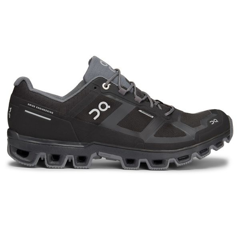 Black Men\'s On Running Cloudventure Waterproof 2 Trail Running Shoes | 7182690_PH