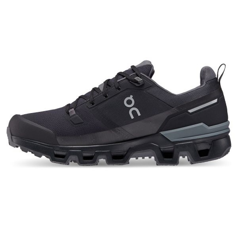 Black Men's On Running Cloudwander Waterproof Hiking Shoes | 1930876_PH