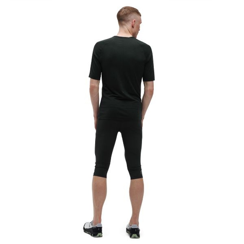 Black Men's On Running Merino-T T Shirts | 2836475_PH