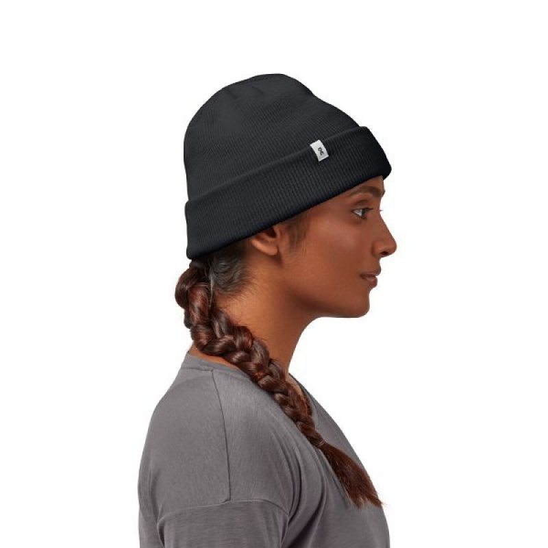 Black Men's On Running Merino Beanie | 7695128_PH