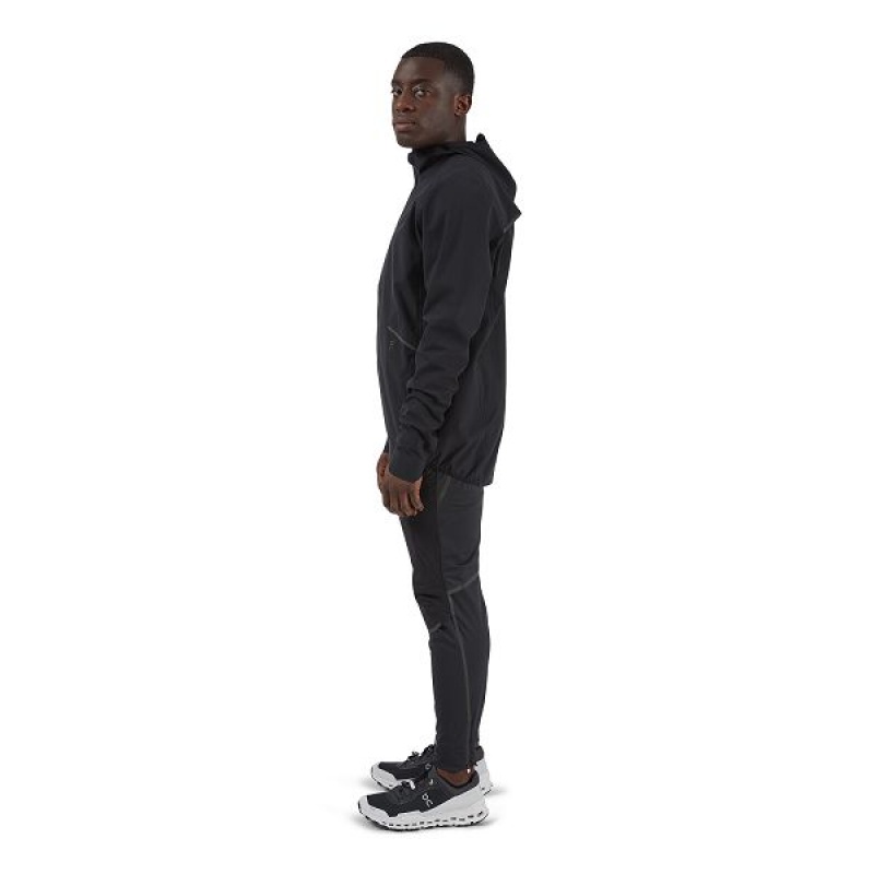 Black Men's On Running Waterproof Anorak Jackets | 5368740_PH